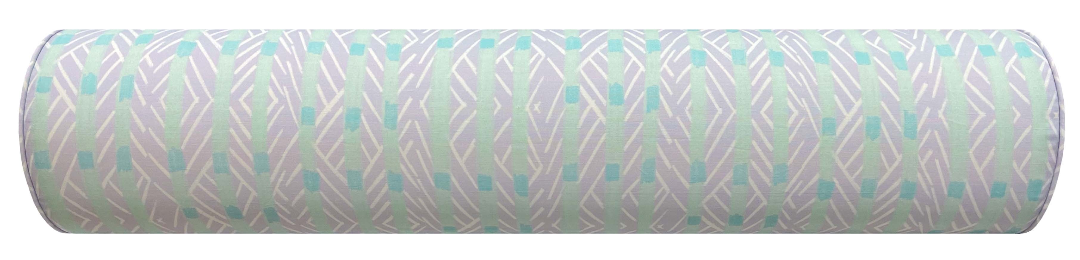 THE BOLSTER :: BOWTIE STRIPES // DUSTY BLUE | TEIL TEXTILES - TWIN XL // 9" X 30" - Image 2