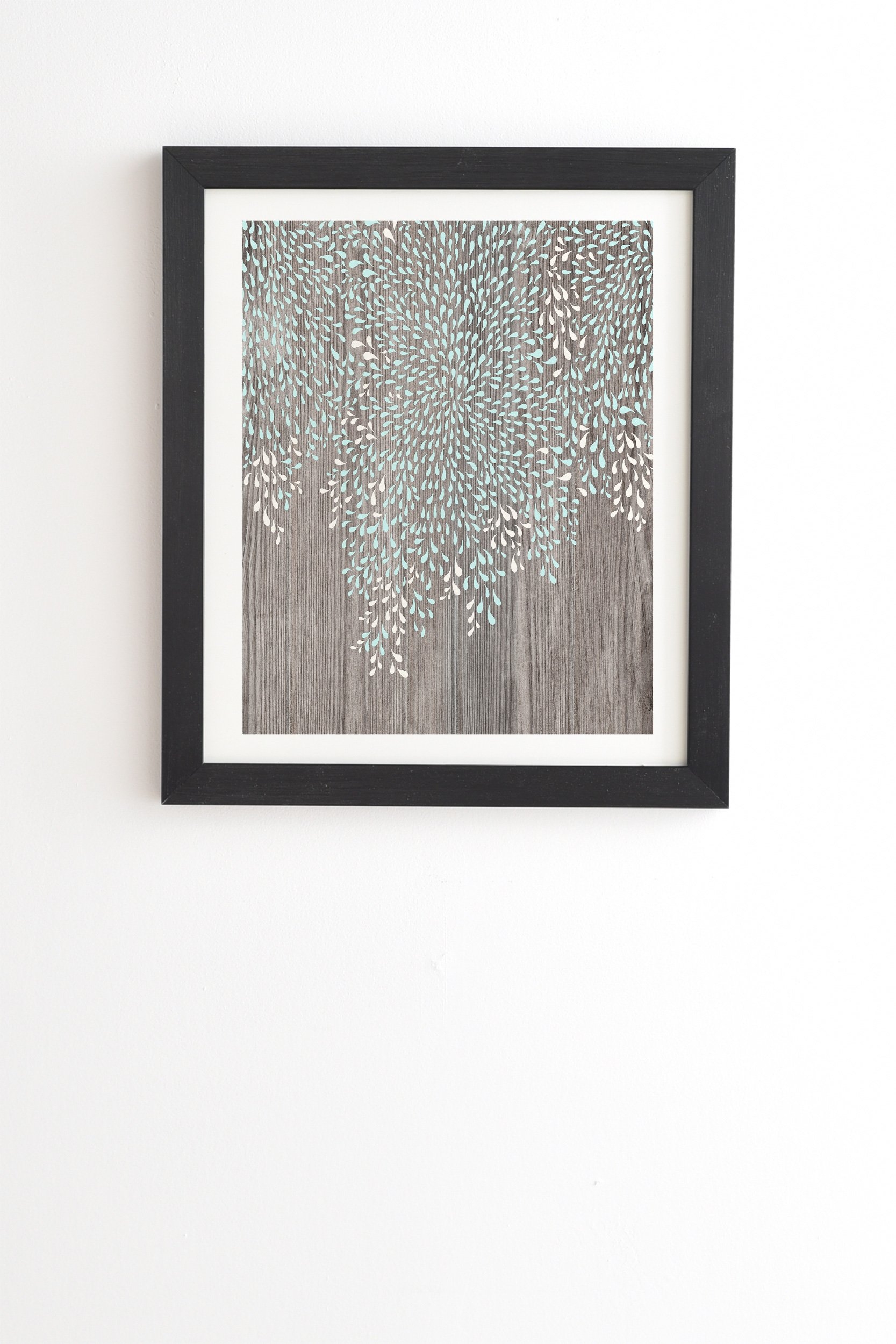 Iveta Abolina Coastal Raindrops Black Framed Wall Art - 12" x 12" - Image 0