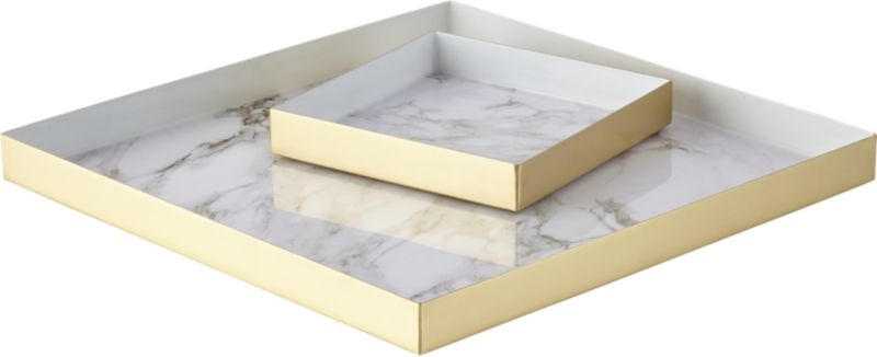 Active Small White Marble Tray - Image 4