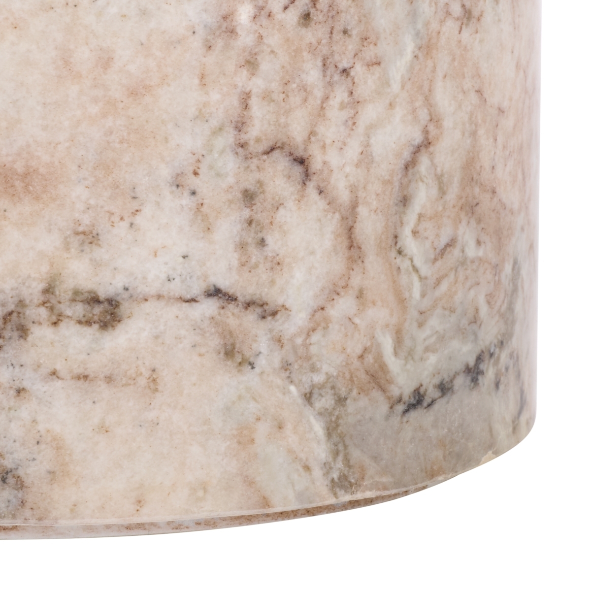 Leahbryanna Round Drink Table - White / Brown - Image 3