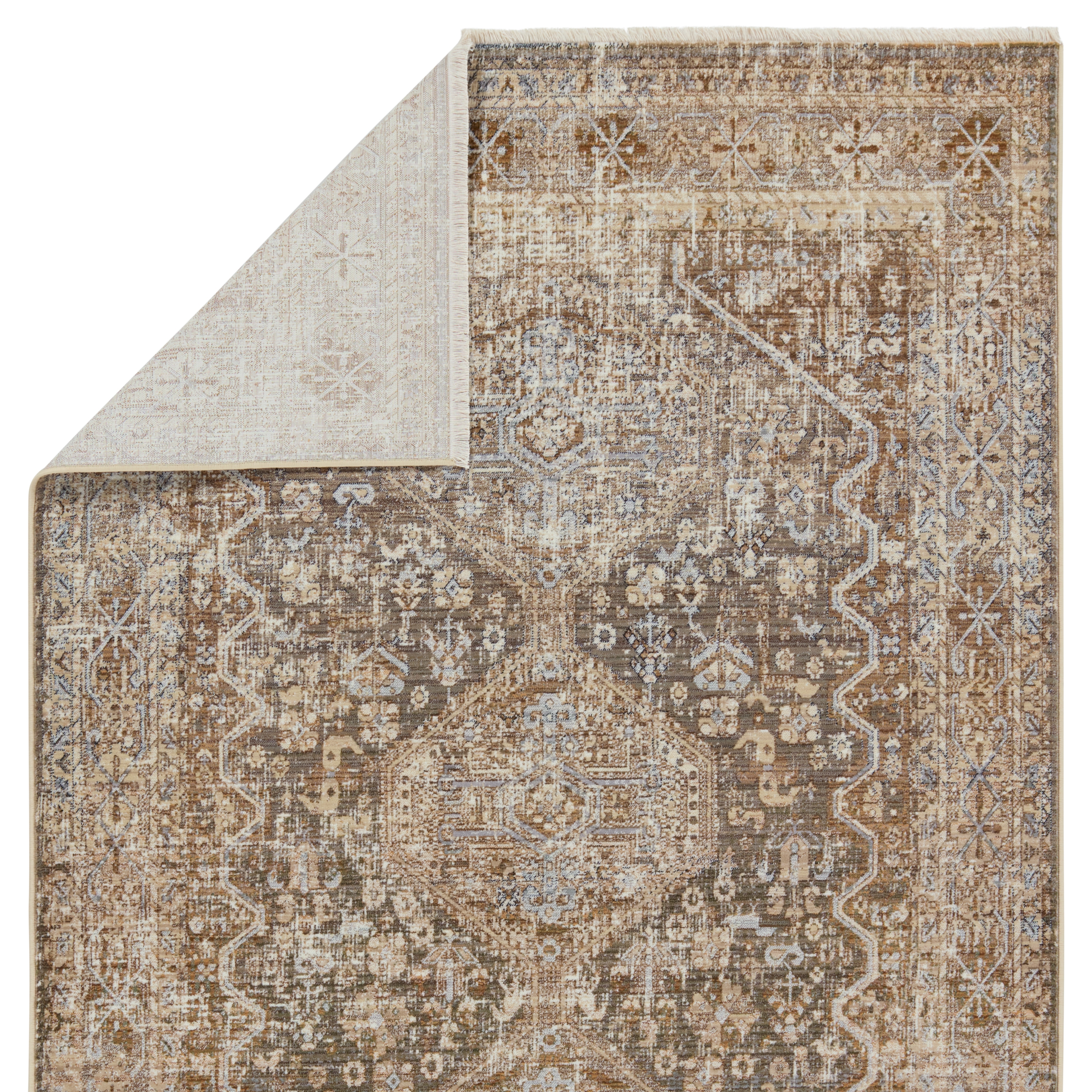 Vibe by Zakaria Medallion Tan/Taupe Area Rug (5'X8') - Image 2
