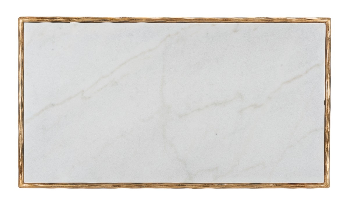 Jessa Metal Coffee Table - Brass/White - Image 5