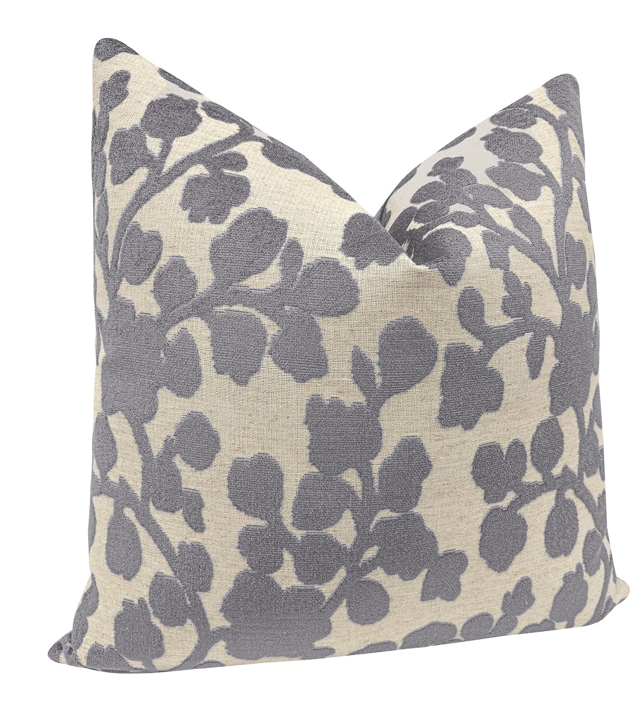 BLOSSOM CUT VELVET // CHROME - BY THE YARD - Image 1