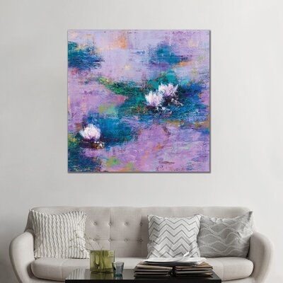Purple Pond by Olena Bogatska - Painting Print - Image 0
