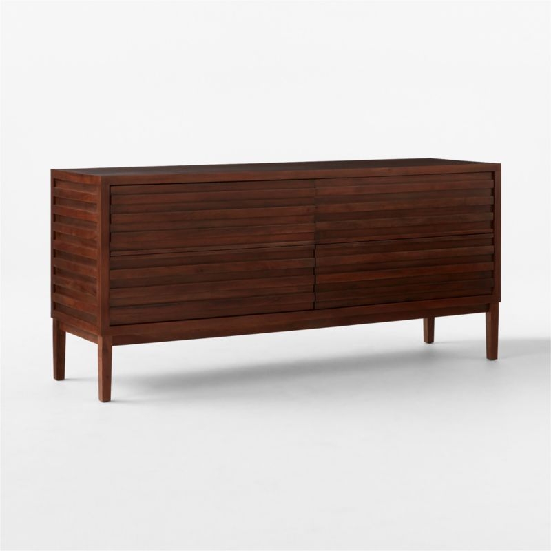 Campo 4-Drawer Acacia Wood Dresser - Image 1
