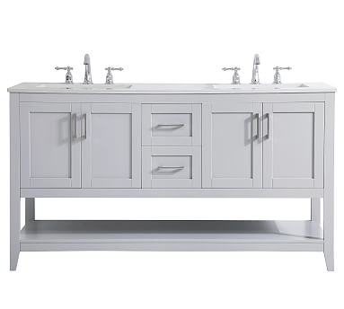 Gray Belleair Double Sink Vanity, 60" - Image 0