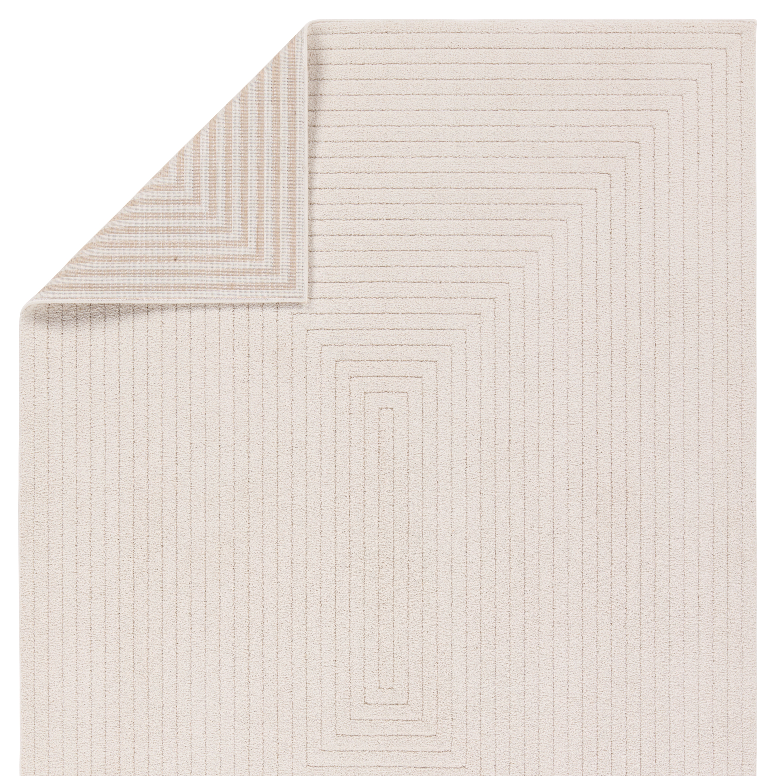 Archias PTR06 Geometric Ivory Area Rug (6'7"x9'6") - Image 2