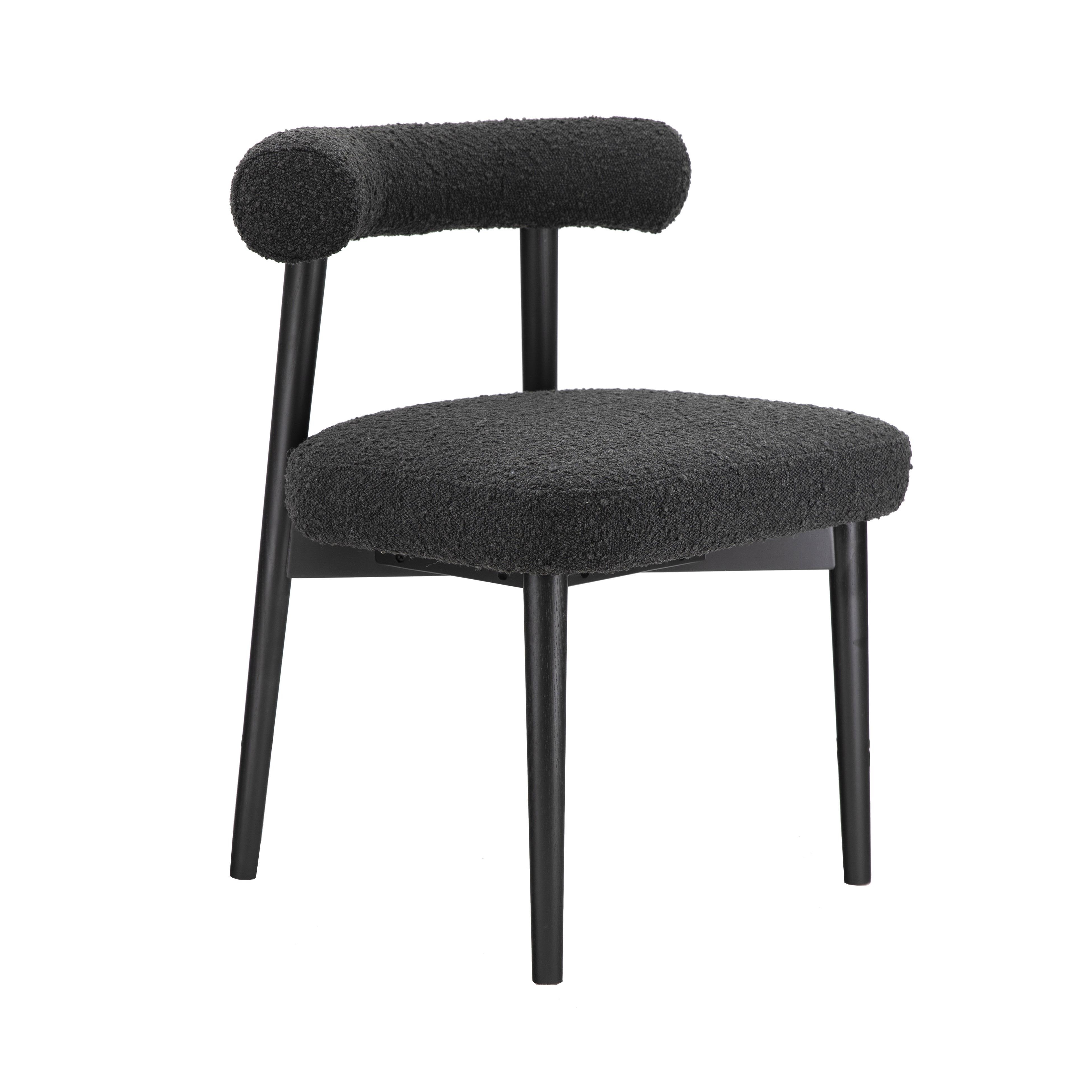Spara Black Boucle Side Chair - Image 0