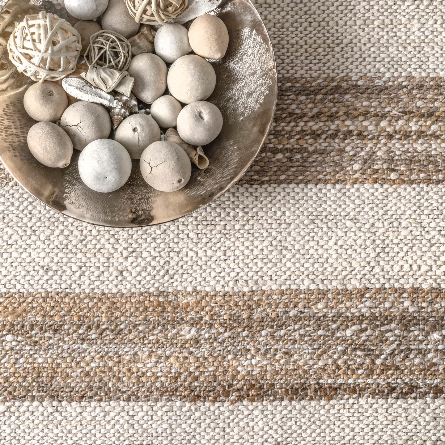 Janelle Striped Jute Area Rug - Image 4