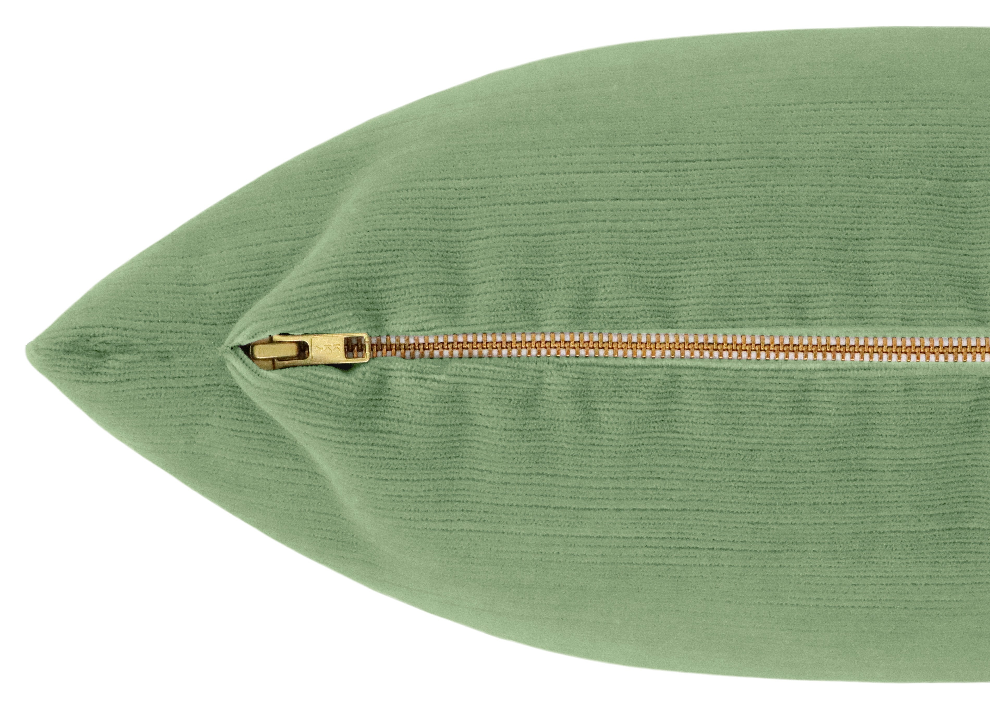 THE XL LUMBAR :: STRIE VELVET // JADE - BY THE YARD - Image 1
