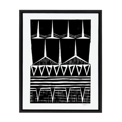 'Modern Tribal Block Print' by Statement Goods - Floater Frame Painting Print on Canvas - Image 0