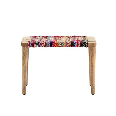 Auden 28" Multi-color Chindi Bench - Image 0