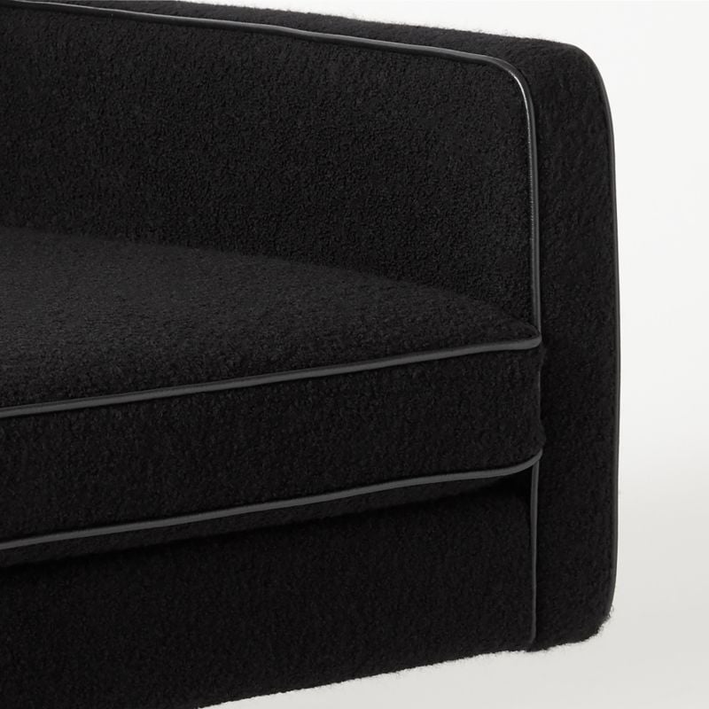 Bowtie Black Wool Sofa Model 3127 - Image 5