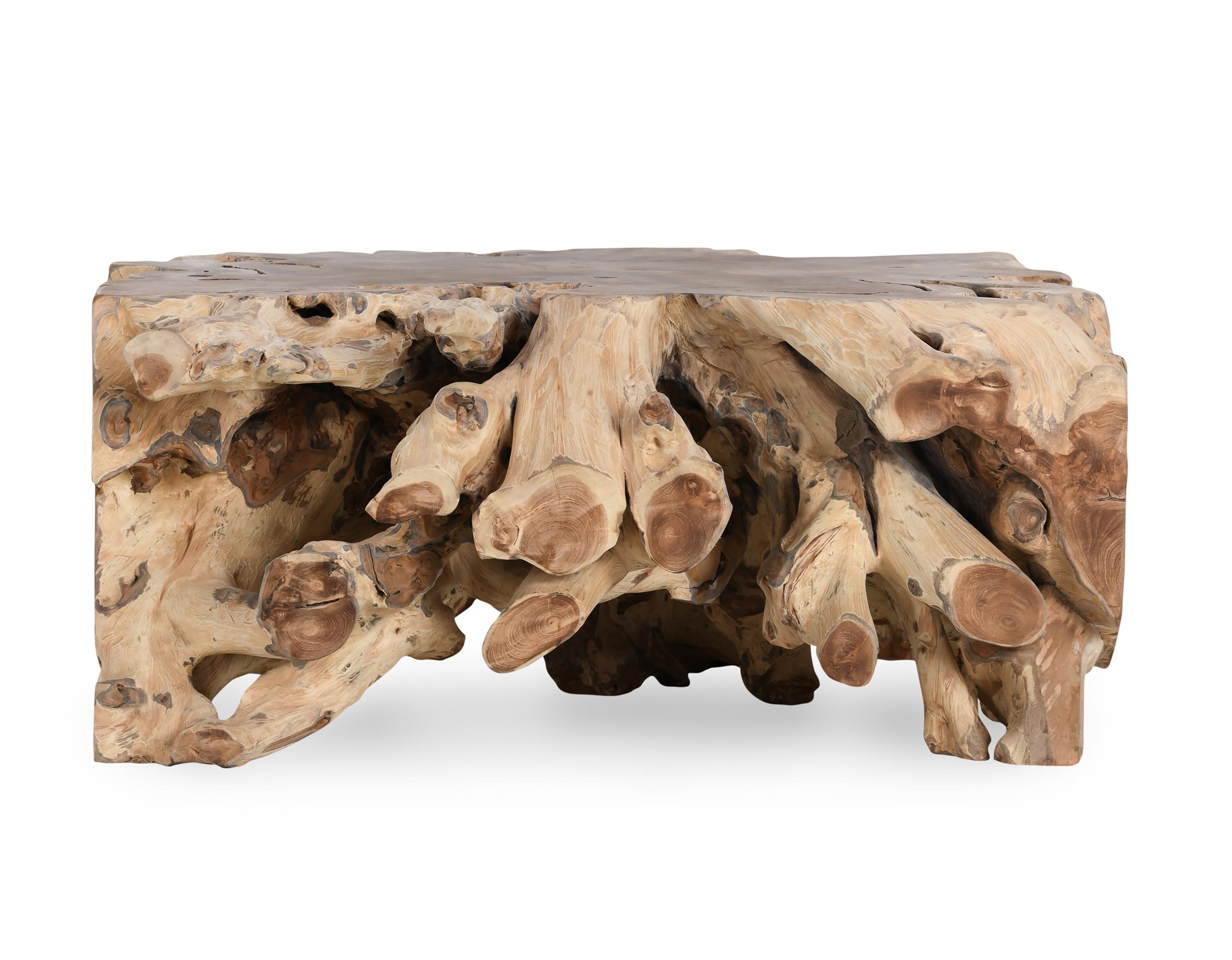 Cypress Root 40" Square Coffee Table Natural - Image 1