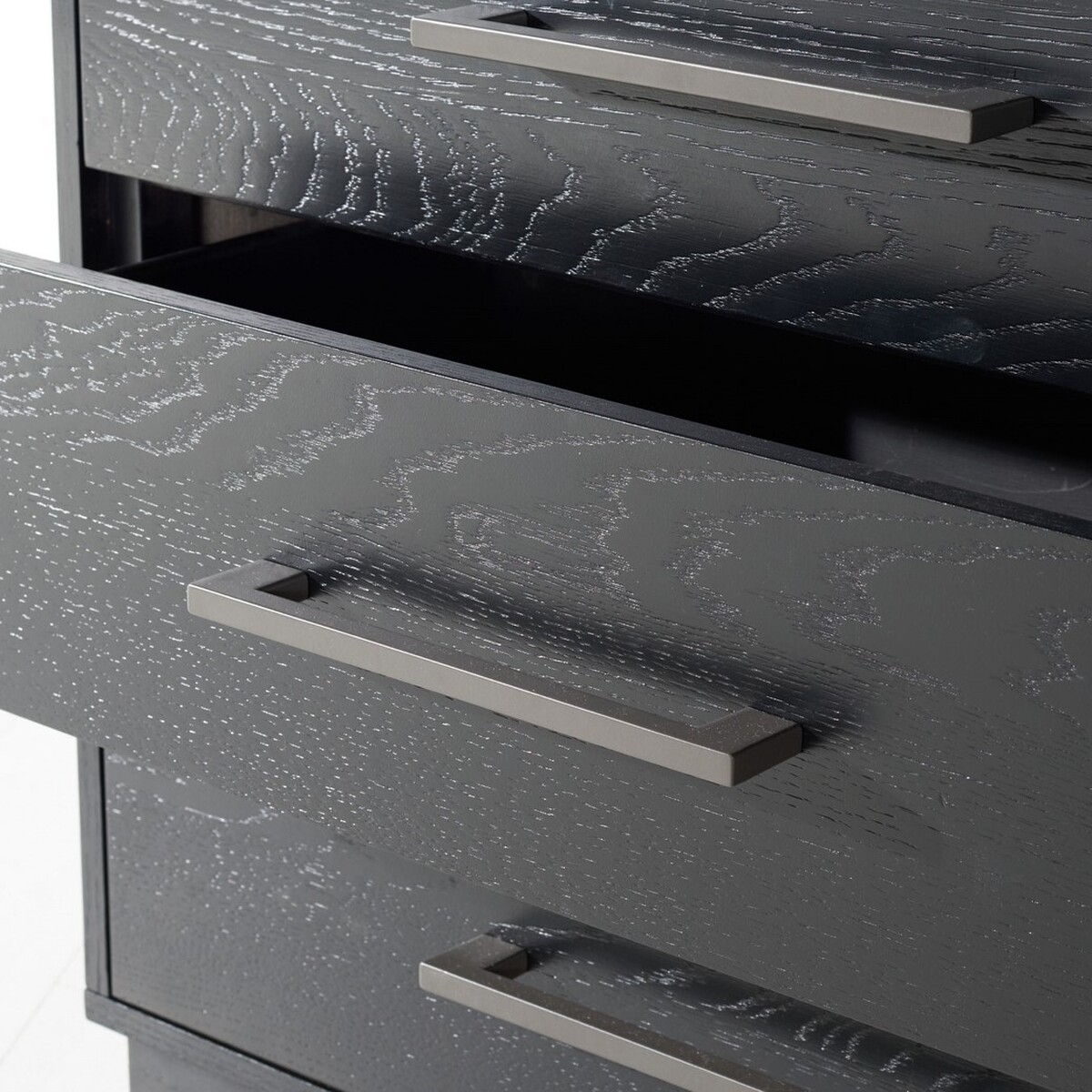 Mallory 3 Drawer Nightstand - Black - Image 4