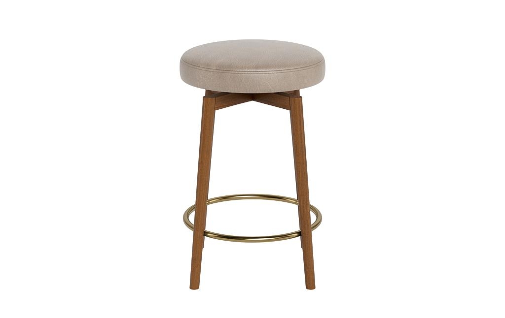 Caspine Leather Upholstered Counter Stool - Image 1