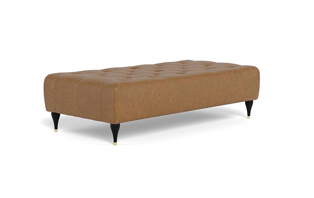Ms. Chesterfield Leather Ottoman by Apartment Therapy - Image 1