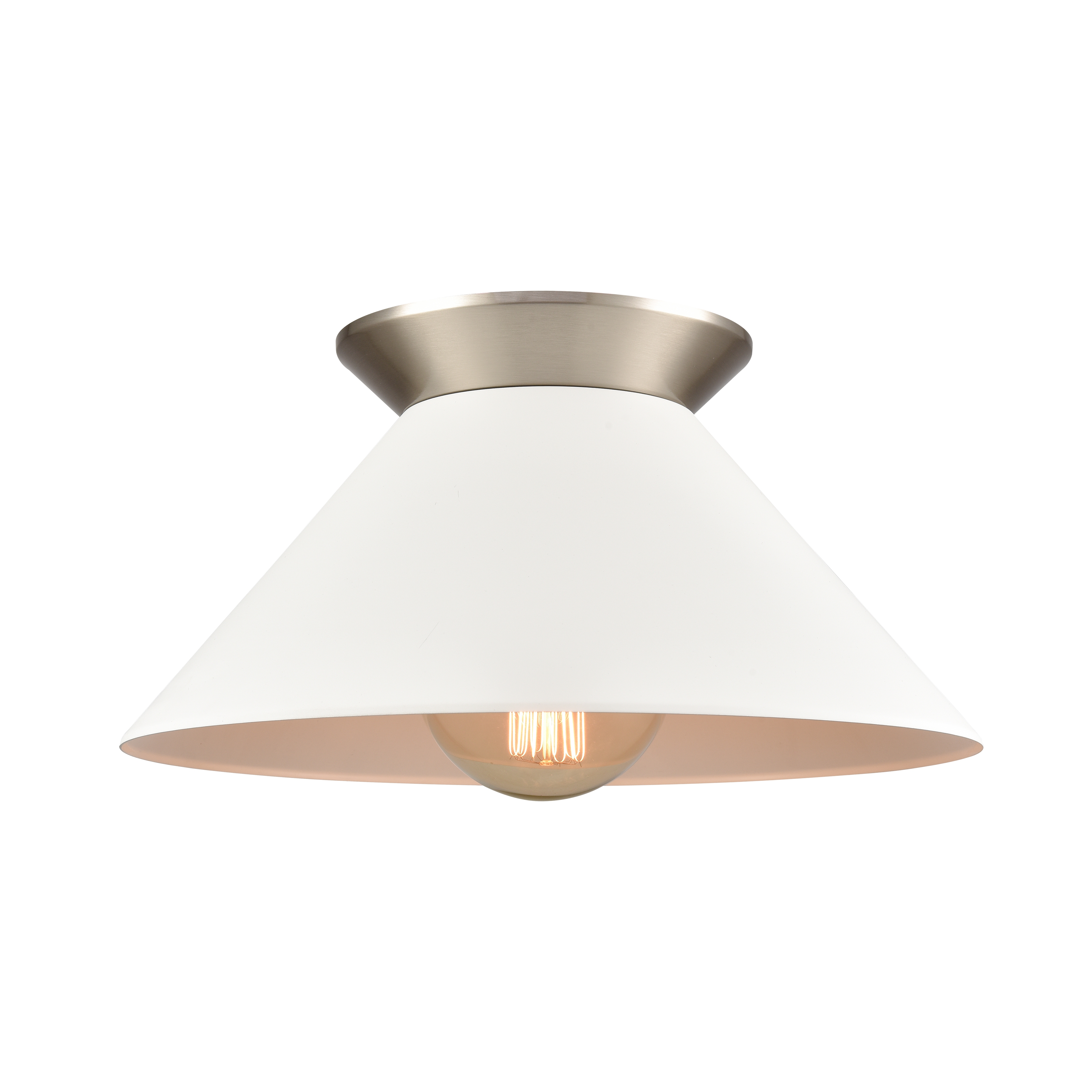 Cavendish 16'' Wide 1-Light Semi Flush Mount - Brushed Nickel - Image 0