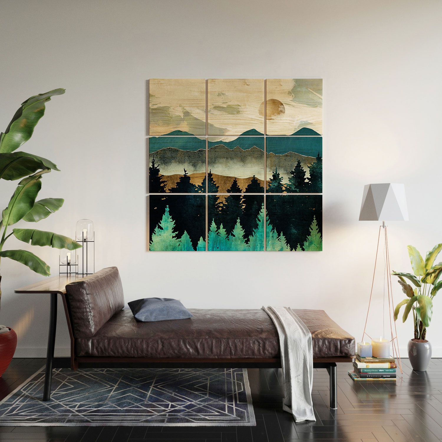 Forest Mist by SpaceFrogDesigns - Wood Wall Mural3' X 3' (Nine 12" Wood Squares) - Image 1