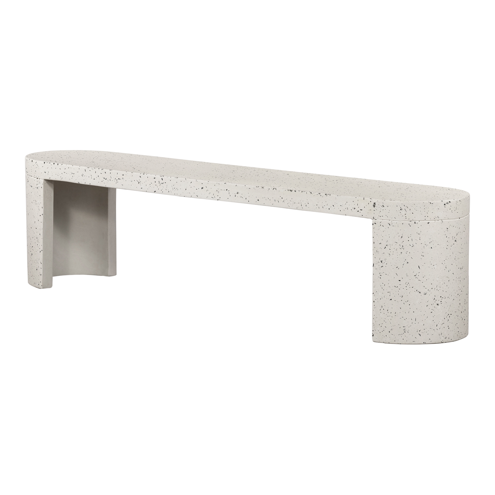 Lyon Outdoor Bench Light Grey - Image 1