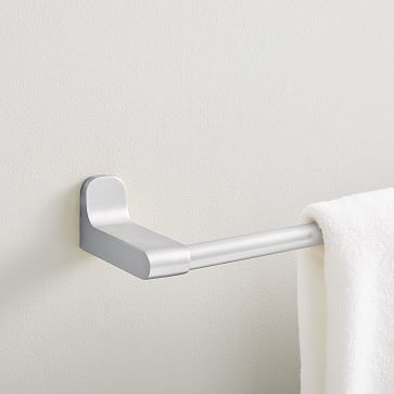 Mid-Century Contour Bath Hardware, 18in Towel Bar, Chrome - Image 2