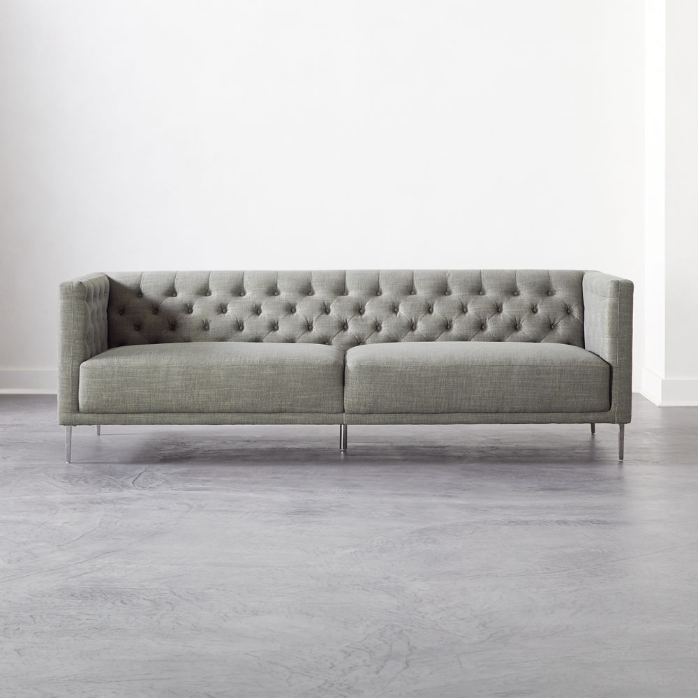 Savile Slate Tufted Sofa - Image 0
