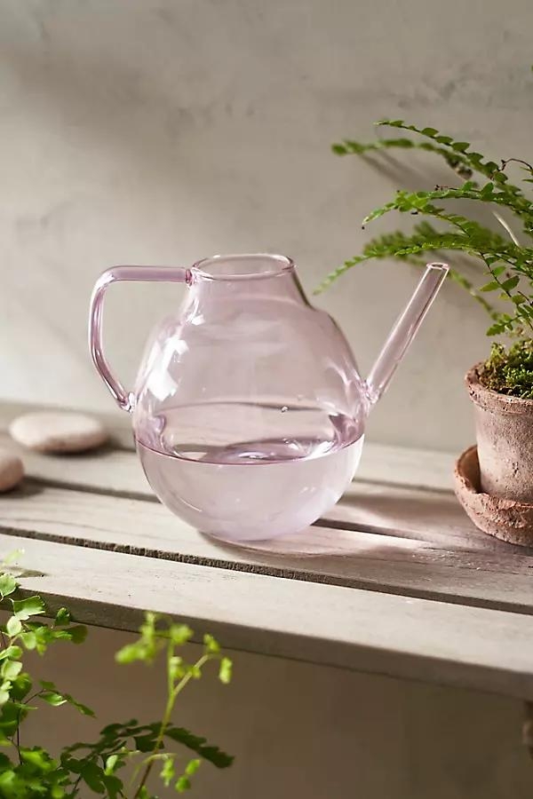 Pink Glass Watering Can - Image 0