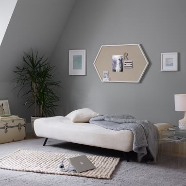 Finn Futon Sofa, Everyday Velvet Light Gray - Image 2