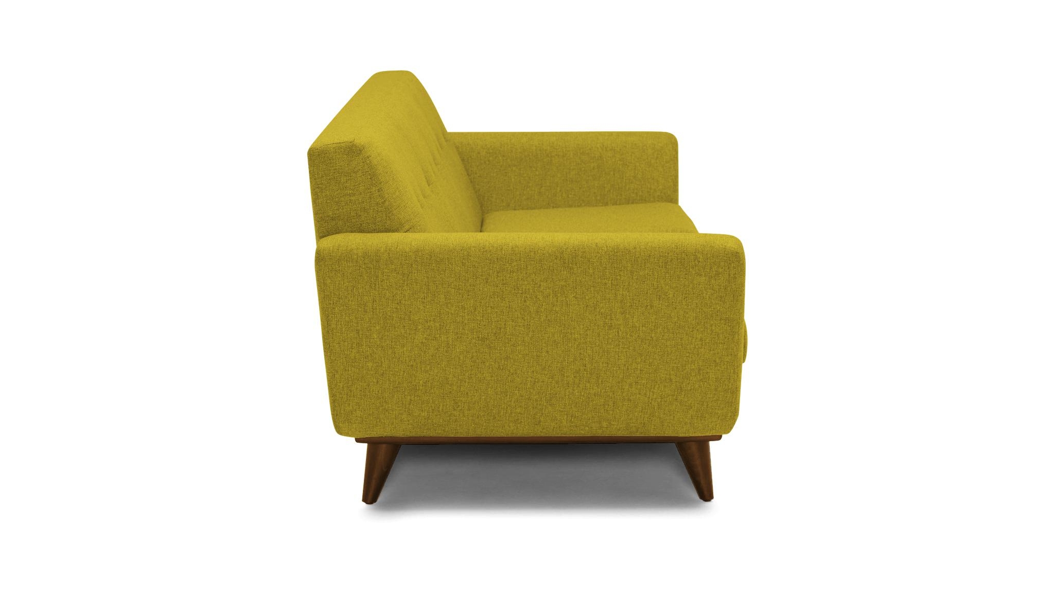 Yellow Hughes Mid Century Modern Grand Sofa - Bloke Goldenrod - Mocha - Image 2
