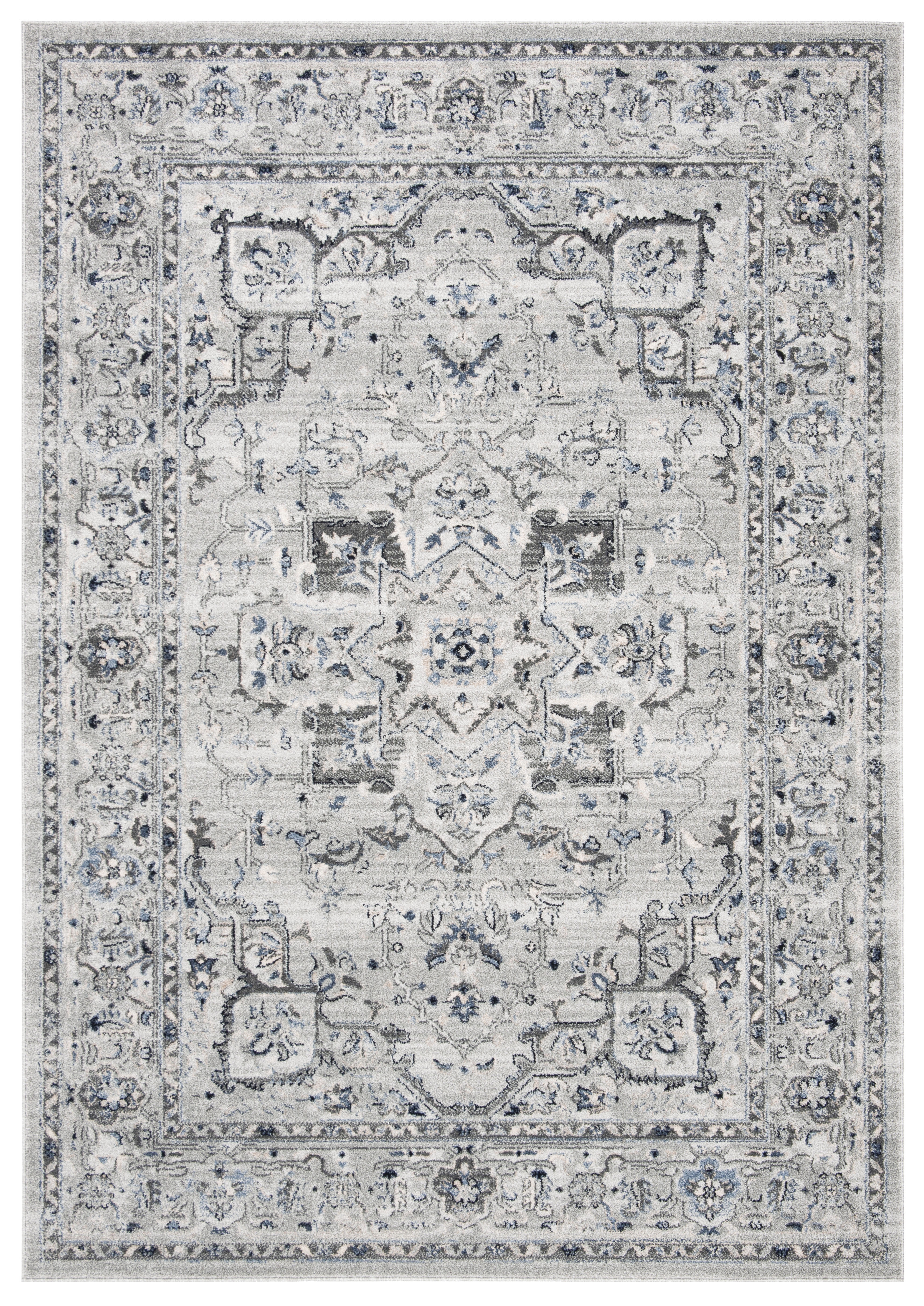 Arlo Home Woven Area Rug, CHL411F, Grey/Dark Grey,  5' 3" X 7' 6" - Image 0