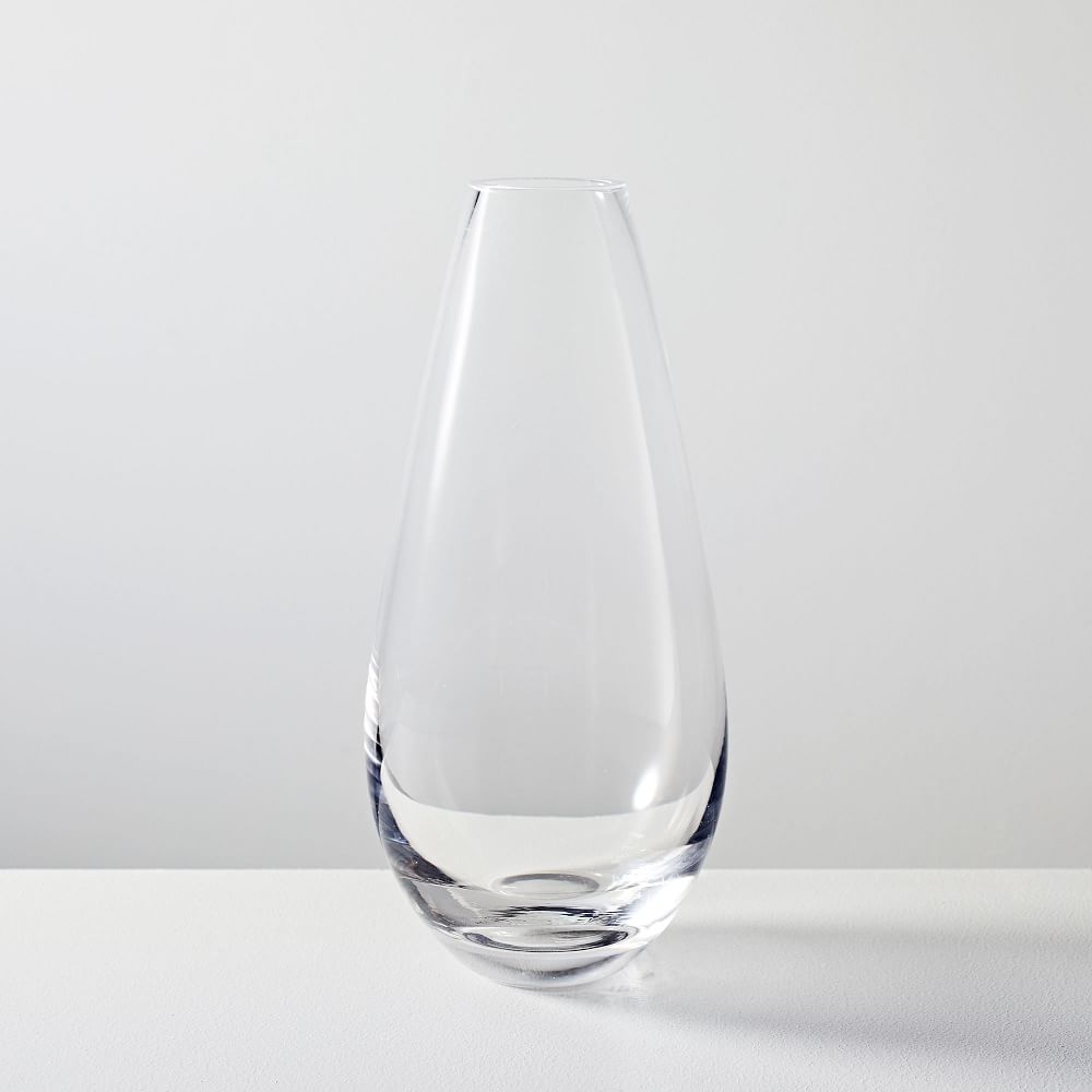 Foundations Glass Tapered Vase, Clear, 10" - Image 0