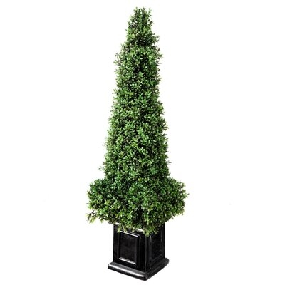 36'' Artificial Boxwood Topiary in Planter - Image 0