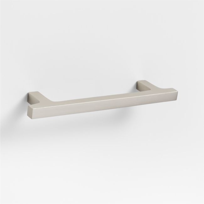 Square Edge 5" Brushed Nickel Cabinet Drawer Bar Pull - Image 0