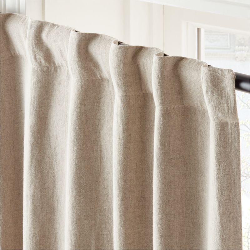 EUROPEAN FLAX™-Certified Linen Natural Blackout Window Curtain Panel 48''x120" - Image 2