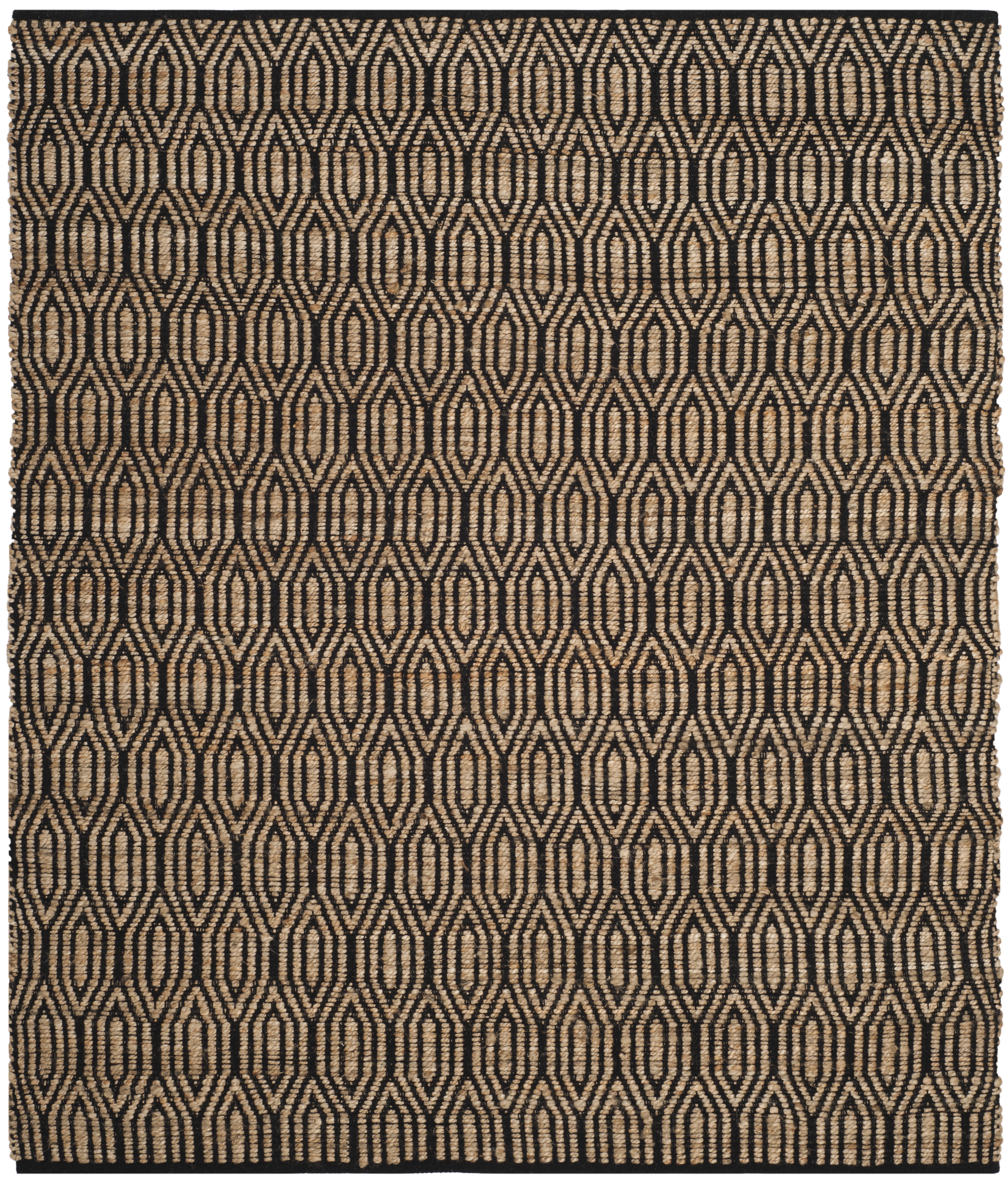 Arlo Home Hand Woven Area Rug, CAP822A, Black/Natural,  6' X 6' Square - Image 0