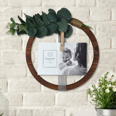 Hanging Ribbon Collage Circular Wall Display Picture Frame - Image 0