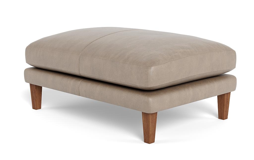 Maxwell Leather Ottoman by Apartment Therapy - Image 2