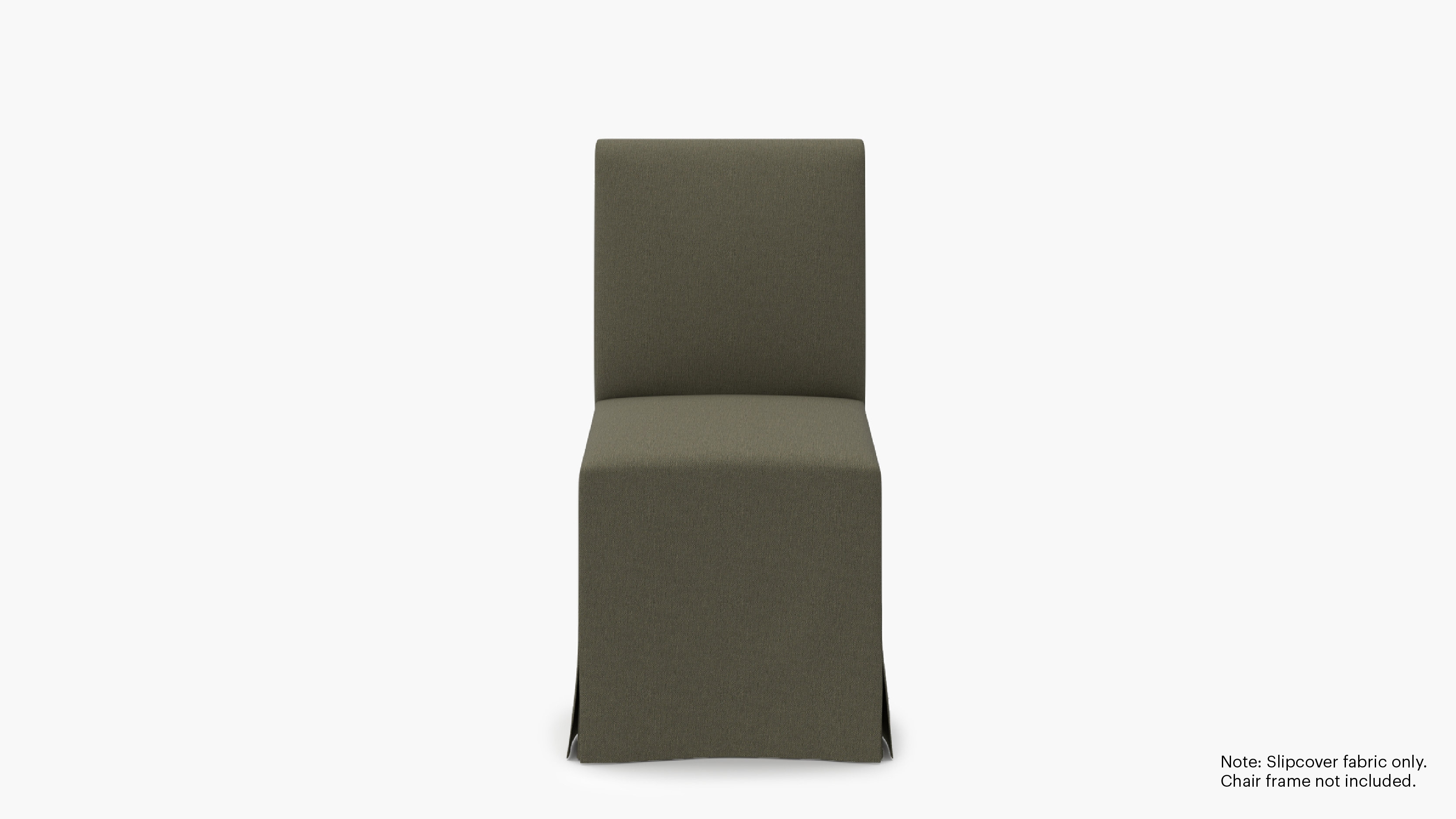 Slipcovered Signature Dining Chair - Cover Only, Olive Everyday Linen - Image 0