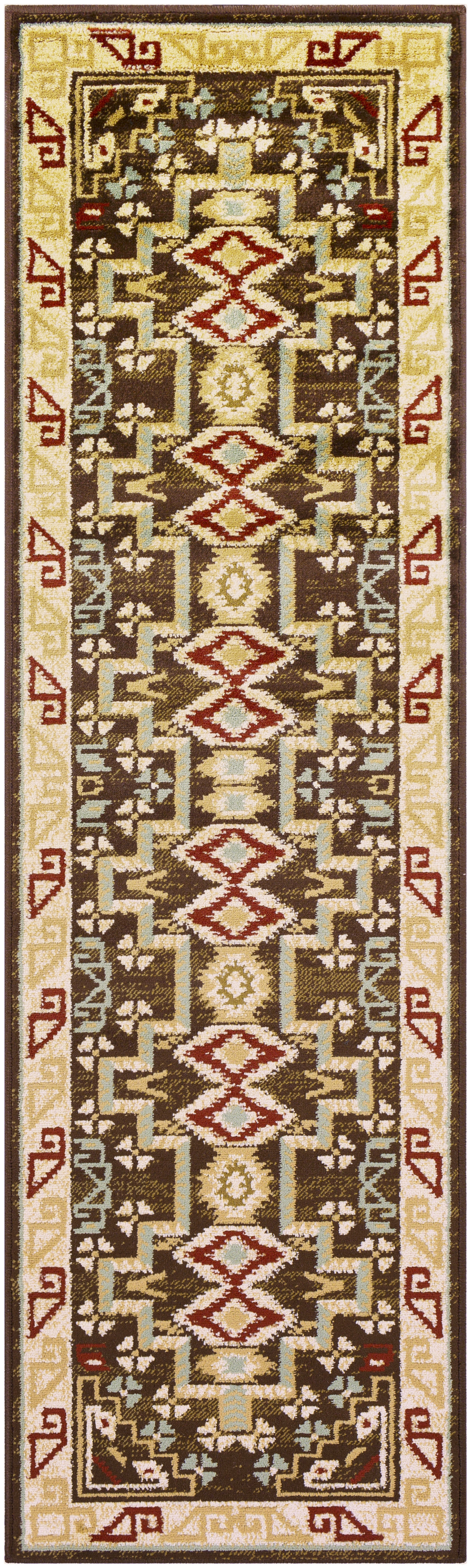 Paramount Brown Indoor 2'2" x 7'7" Machine Woven Rug - Image 0