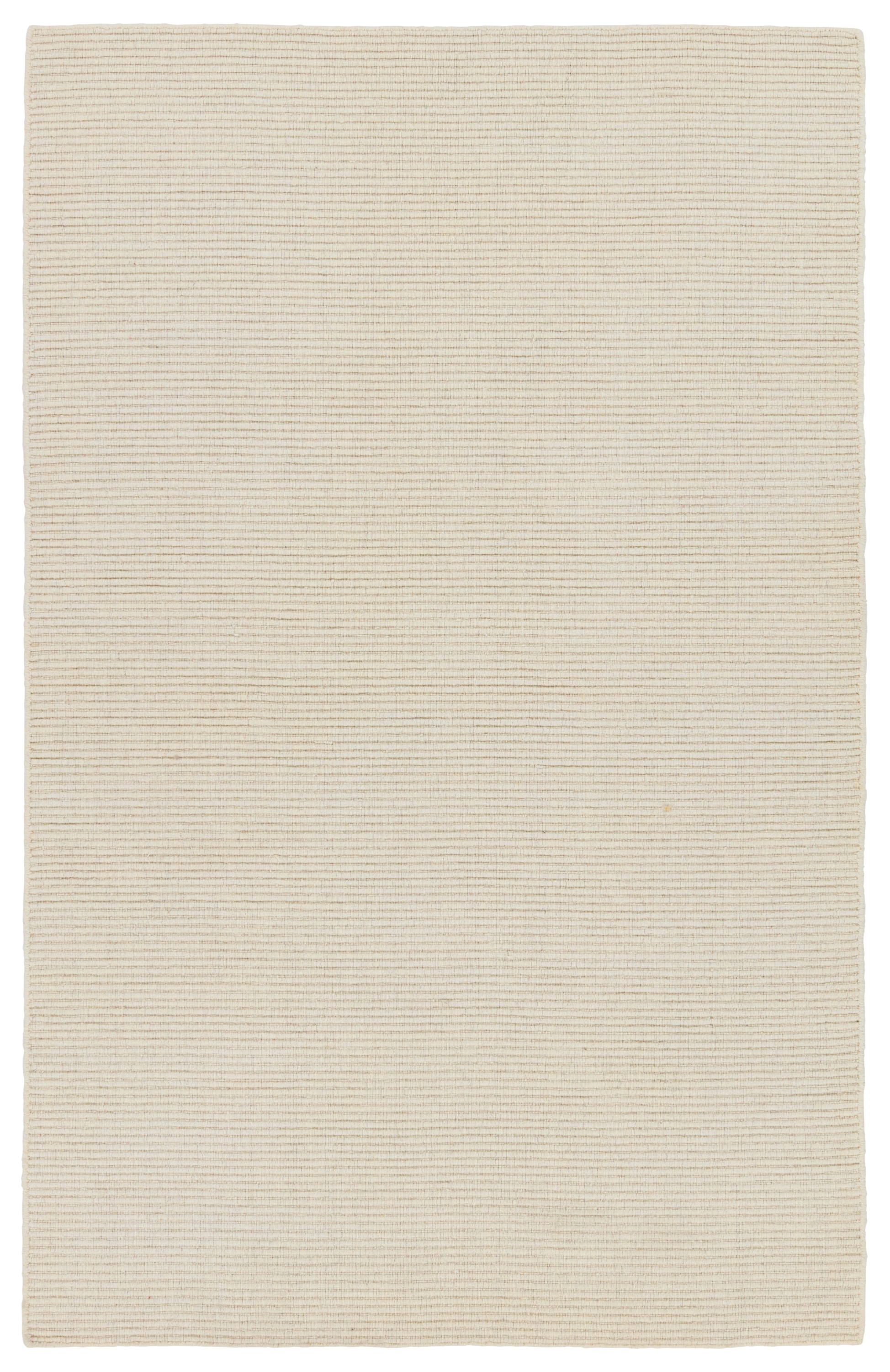 Shyre Handmade Solid Cream Area Rug (6'X9') - Image 0