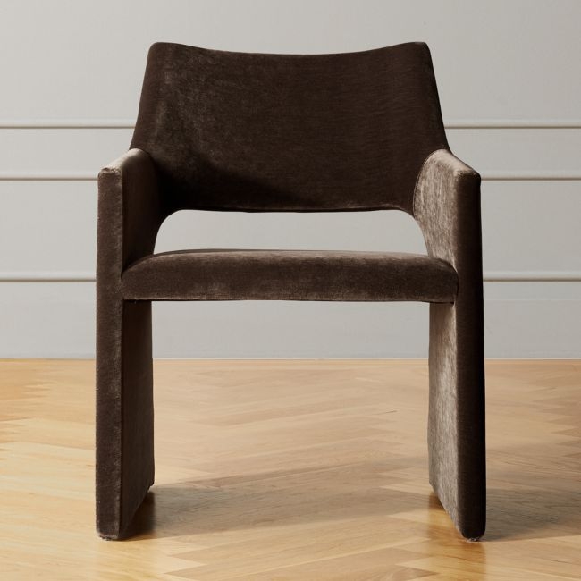 Foley Velvet Dining Chair, Mink - Image 1
