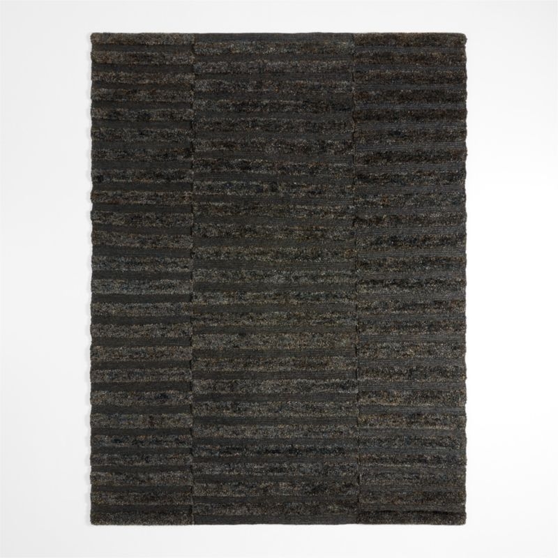 Oaxaca Jute Hand-Knotted Black Area Rug 12'x15' - Image 2