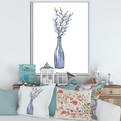 Bunch Of Pussy Willow Twigs II - Farmhouse Canvas Wall Art Print-FL35386 - Image 0