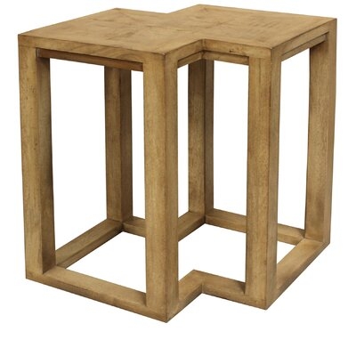 Solid Wood Abstract End Table - Image 0