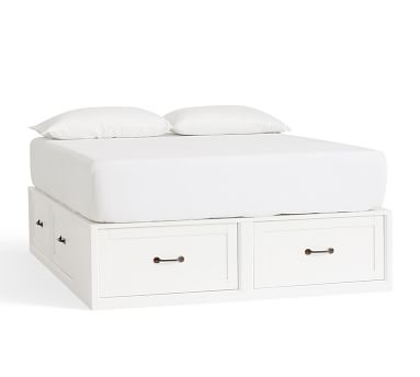 Stratton Storage Platform Bed with Drawers, King/Cal. King, Pure White - Image 5