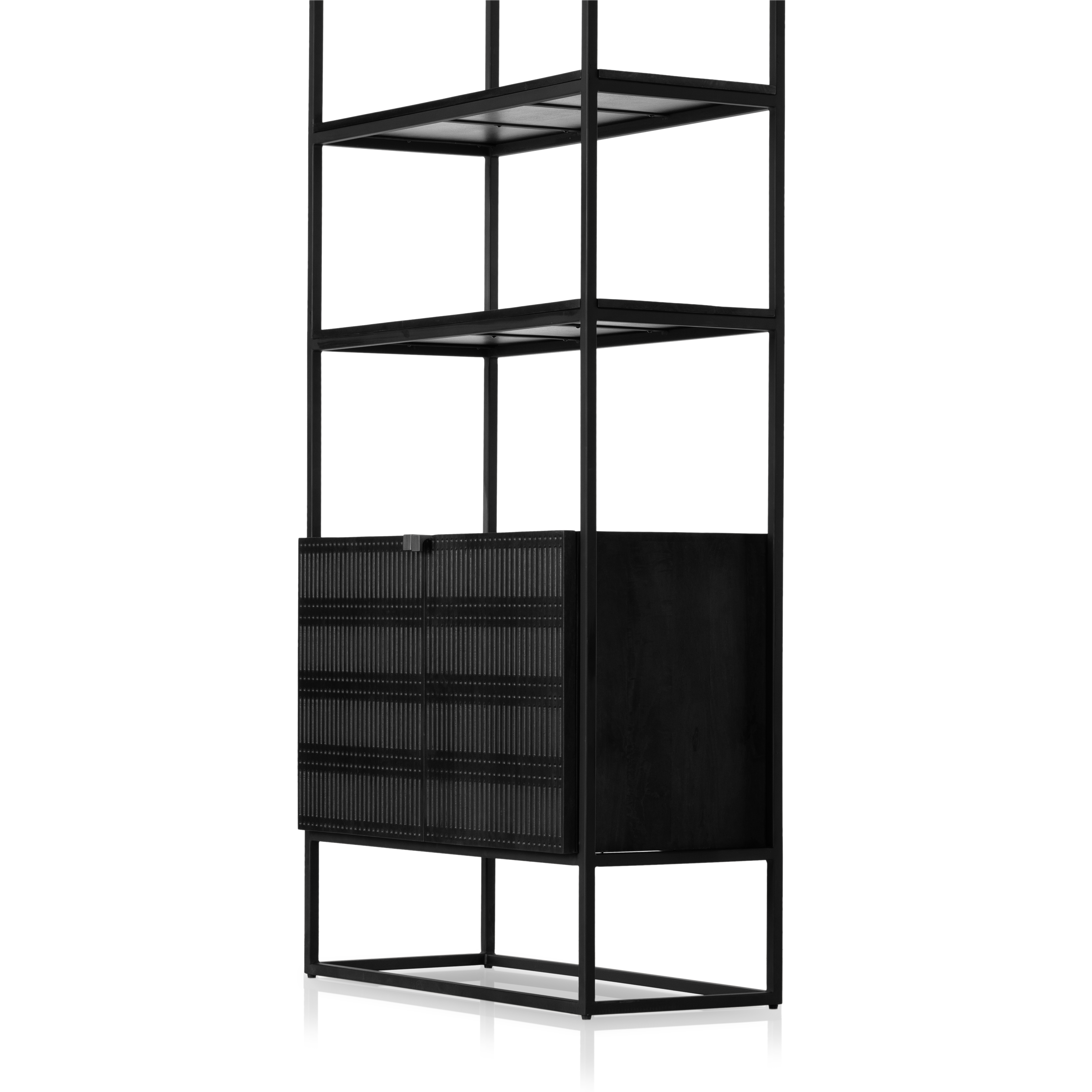 Kelby Bookcase-Carved Vintage Brown - Image 3