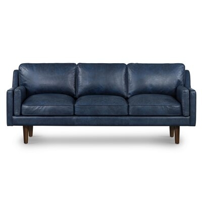 Munson 83" Genuine Leather Square Arm Sofa - Image 0