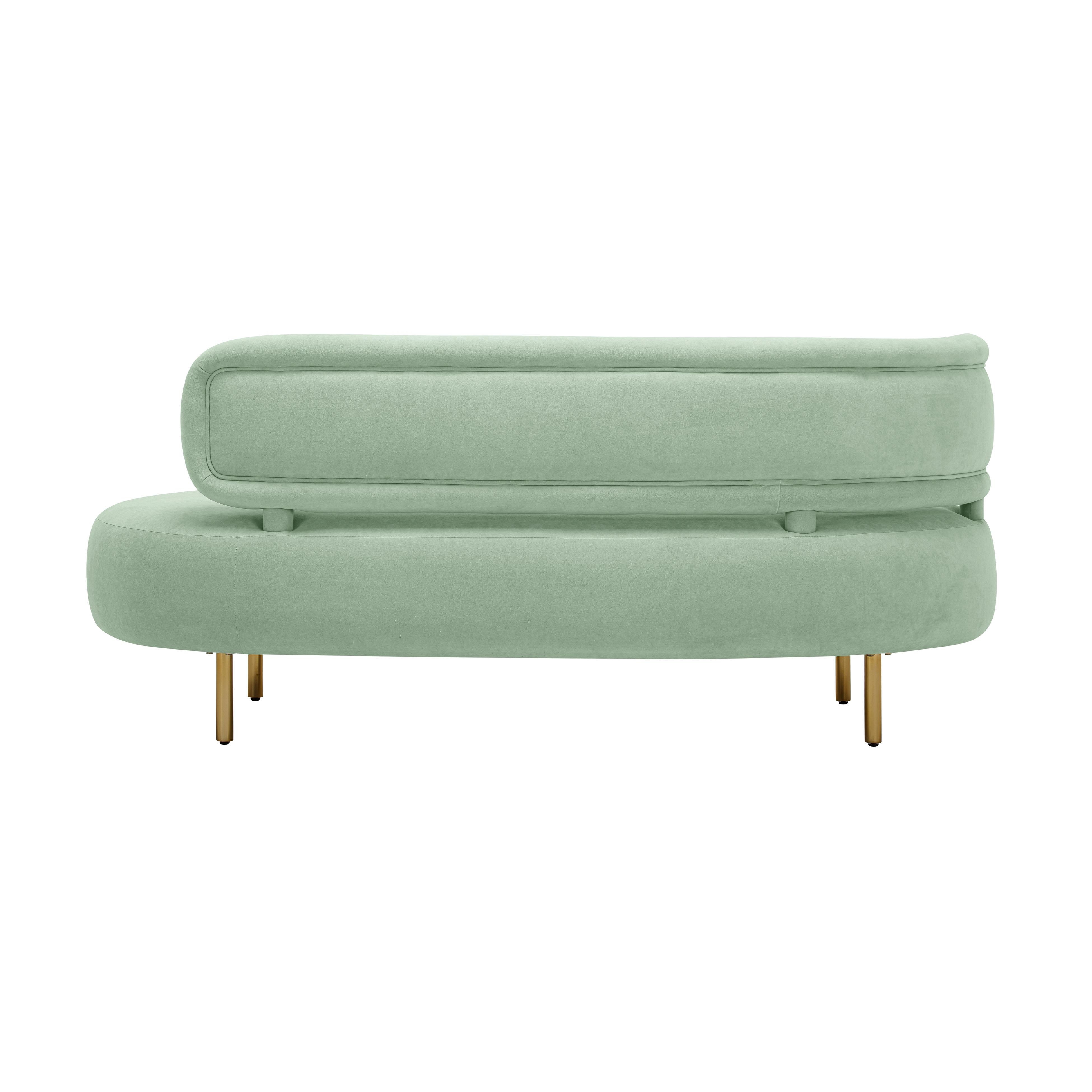 Tischa Mint Green Velvet Sofa - Image 3