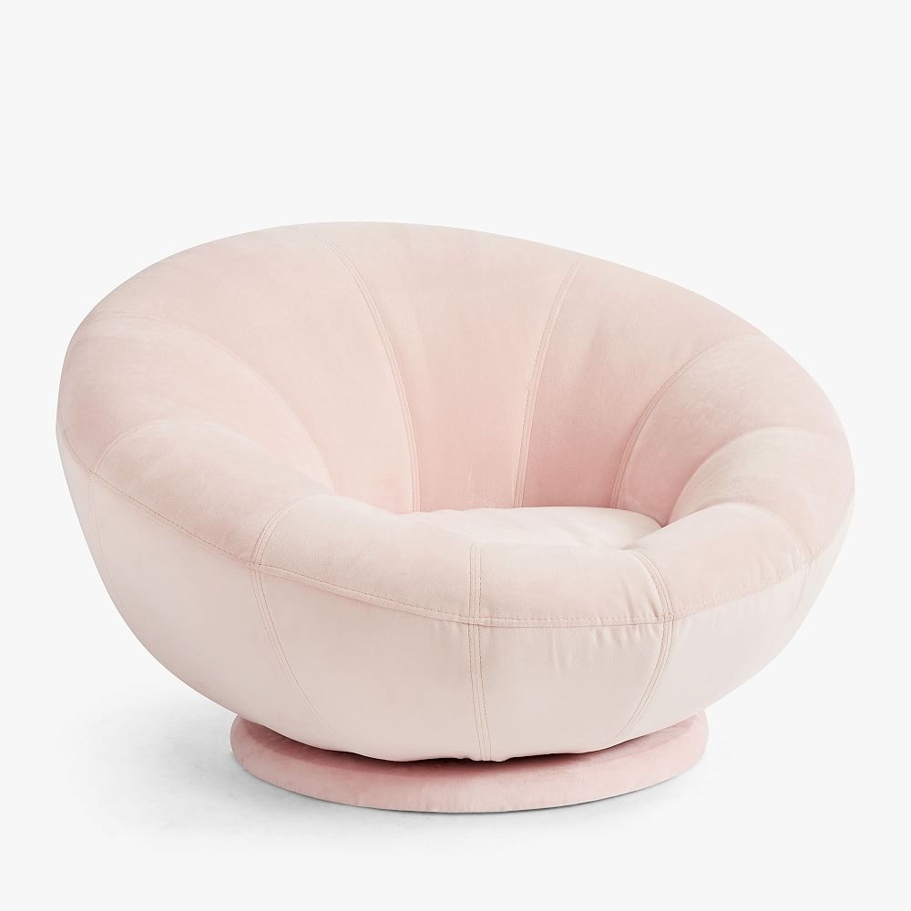 Performance Everday Velvet Rose Groovy Swivel Chair, In Home Delivery - Image 0
