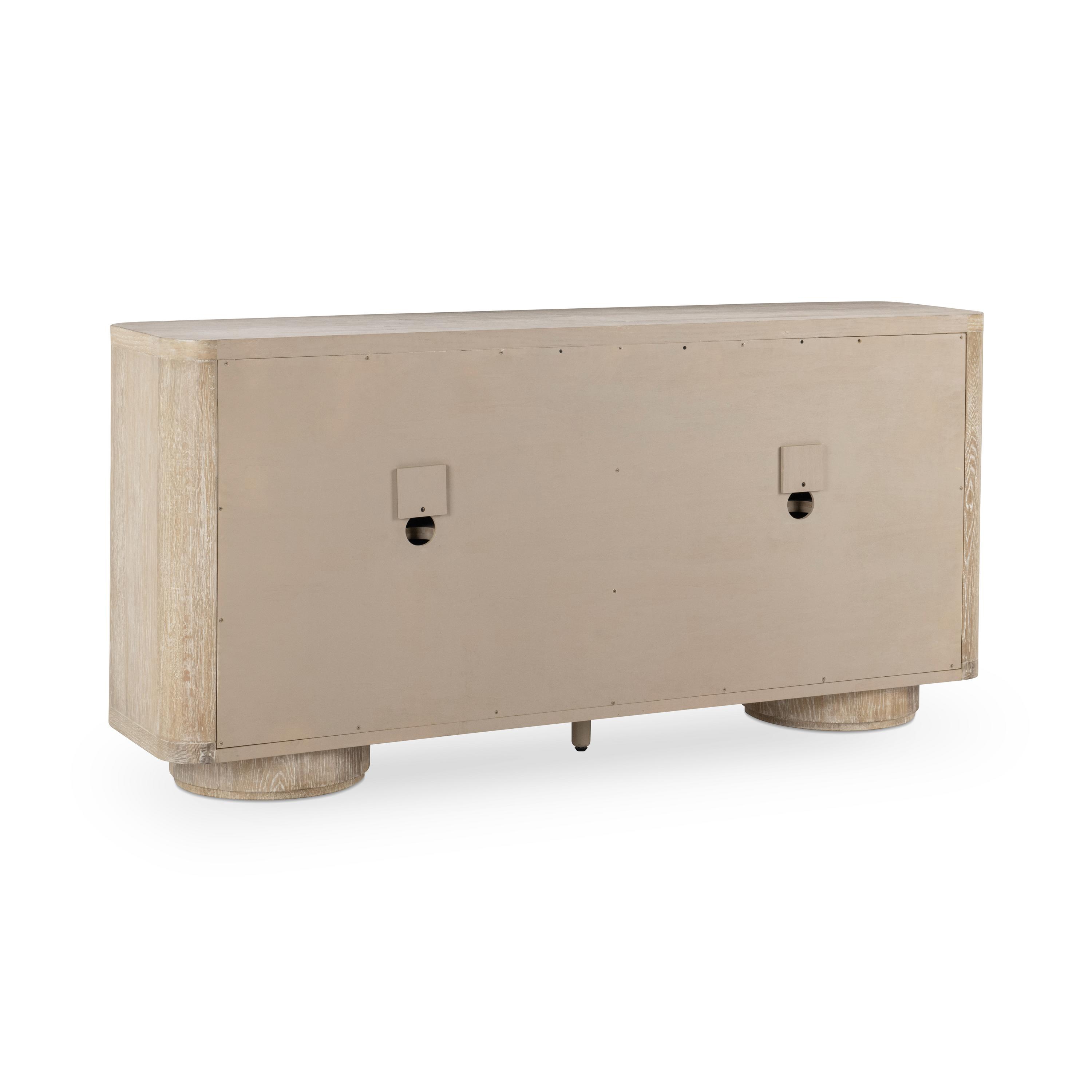 Tiber 4Dr Buffet White Washed - Image 8